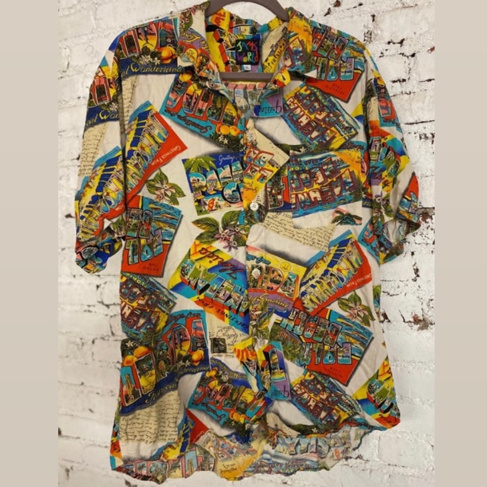 Vintage Hawaiian Shirt Florida Postcard Style Amazing Made by Jam’s World